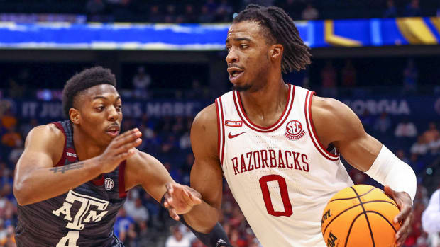 Razorbacks' Stanley Umude against Texas A&M in SEC Tournament